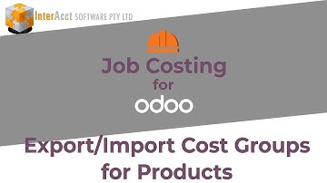InterAcct Job Costing for Odoo - Export/Import Costs Groups into Products