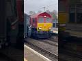 66 152 passing Leighton buzzard with speed and a 730 on platform 3