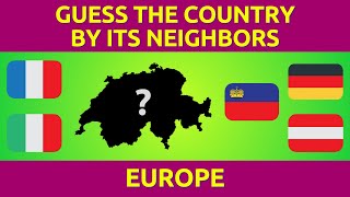 Guess the country of Europe by its neighbors (bordering countries) — Country Quiz, Learn Geography screenshot 3