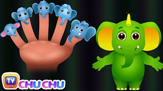 Finger Family Elephant | ChuChu TV Animal Finger Family Songs \& Nursery Rhymes For Children