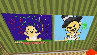 Baby New Year Pixel Painters with Chad and Audrey in Minecraft
