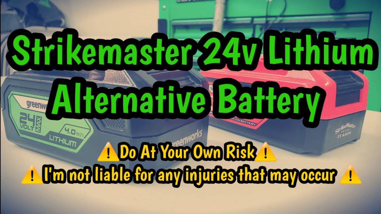 Strikemaster 24v Lithium Auger Alternative Battery YouTube