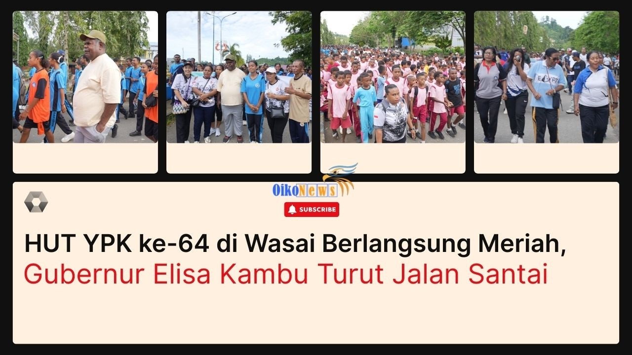 HUT YPK ke-64 di Wasai Berlangsung Meriah, Gubernur Elisa Kambu Turut Jalan Santai