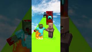 MİNECRAFT New Build a Queen Run Villager vs Zombie Funny Epic Challenge! #minecraft
