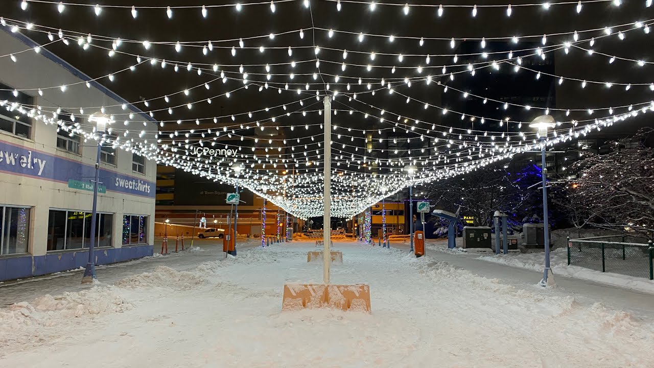 Christmas Night in Downtown Anchorage, Alaska YouTube