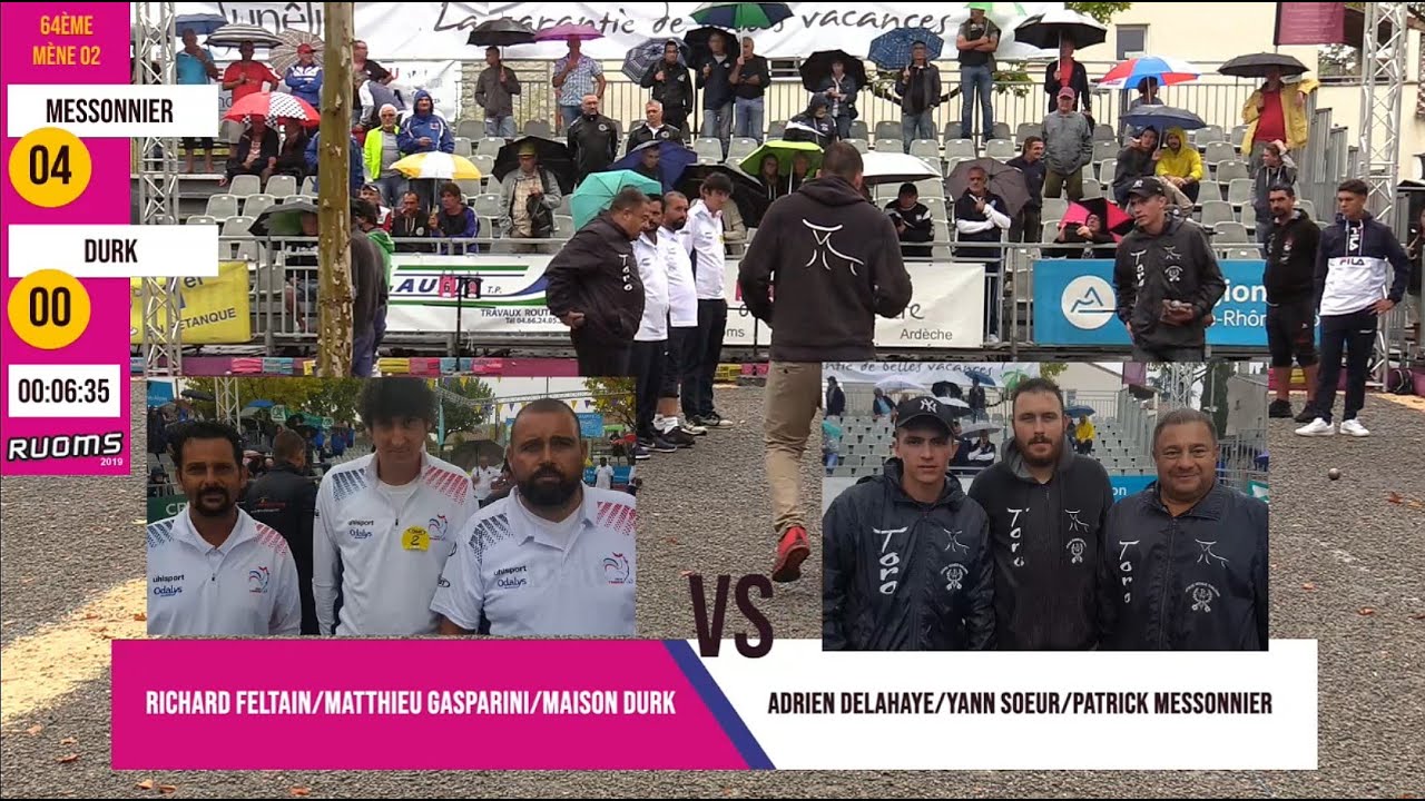 Miniature : Beau duel de 64ème DELAHAYE vs DURK : International à pétanque de Ruoms 2019