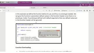 C++ Lecture17 Part2 Default Arguments and Overloading