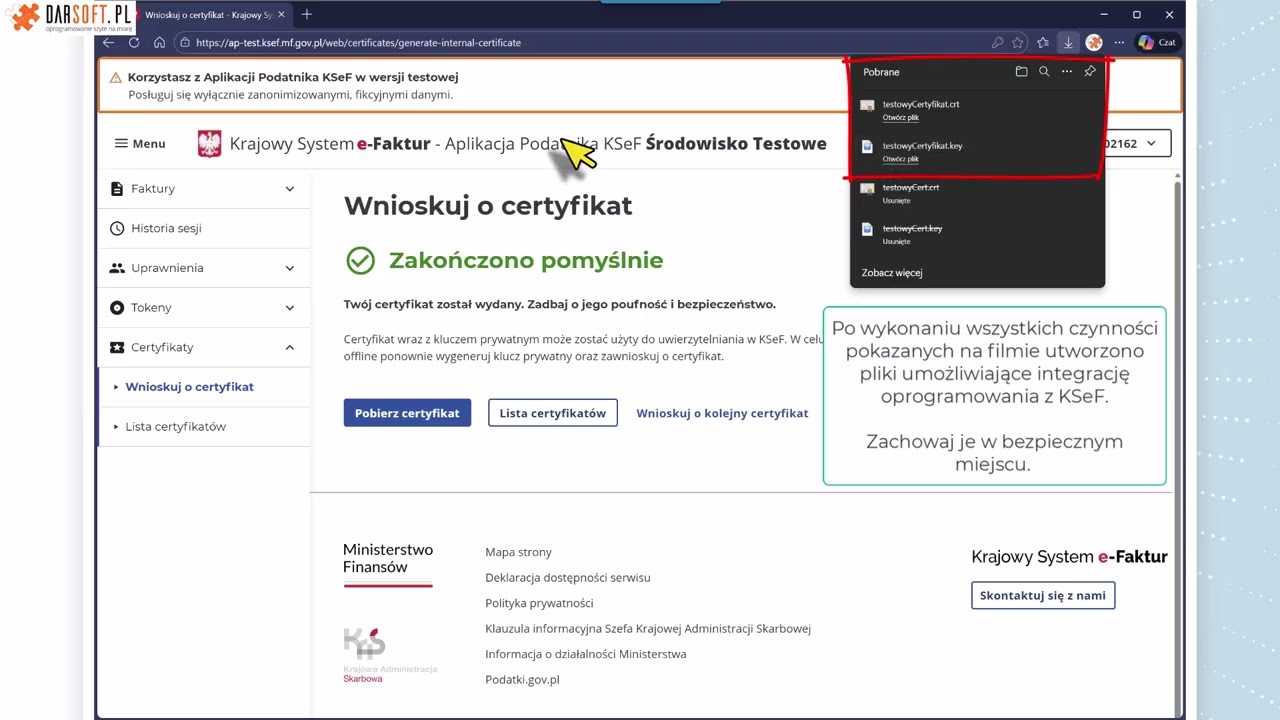 KSeF. Integracja oprogramowania darsoft.pl