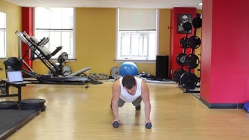 Dumbbell T Push-Up