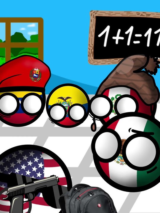 Professor Esteban is pulling a gun out of his backpack 🇺🇸 #humor #countryballs #countries #poland...