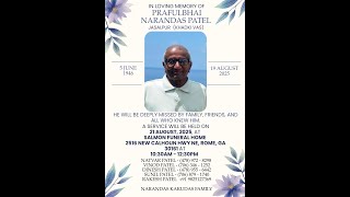 Late Prafulbhai Narandas Patel (Jasalpur)