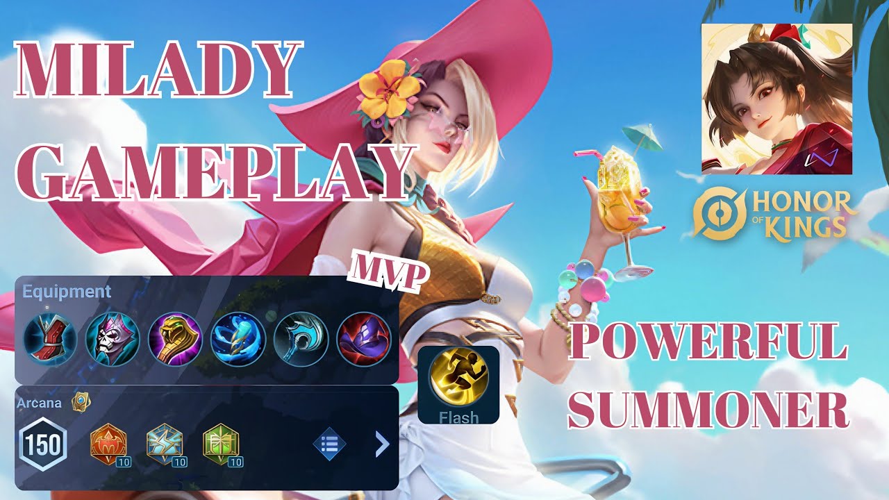 Honor of Kings | Global 2024 | Ranked Mode | Milady Gameplay Powerful Summoner | MVP