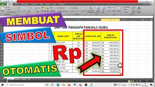 CARA MEMBERI FORMAT RUPIAH (Rp) OTOMATIS DI TABEL EXCEL