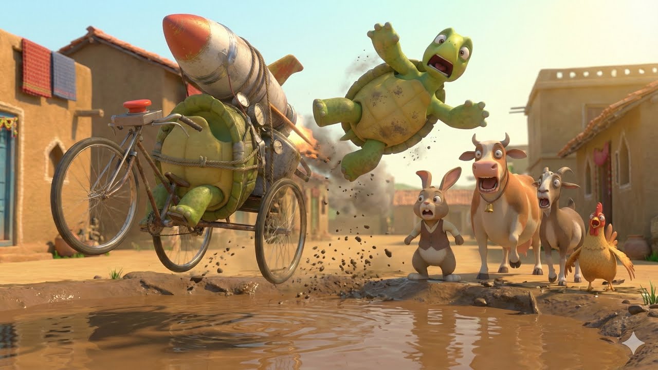 Tillu The Turtle 🚀 | Slow Turtle Rocket Jugaad 😆 | Funny Cartoon Story 