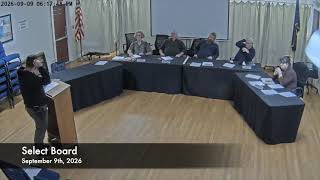 Full Select Board - September 9, 2026 News