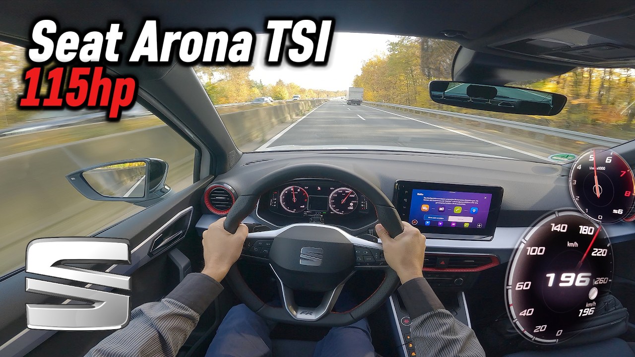 2025 Seat Arona 1.0 TSI-DSG (115 hp) | POV Autobahn Test Drive in Germany