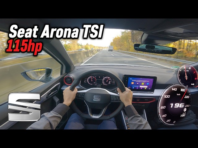2025 Seat Arona 1.0 TSI-DSG (115 hp) | POV Autobahn Test Drive in