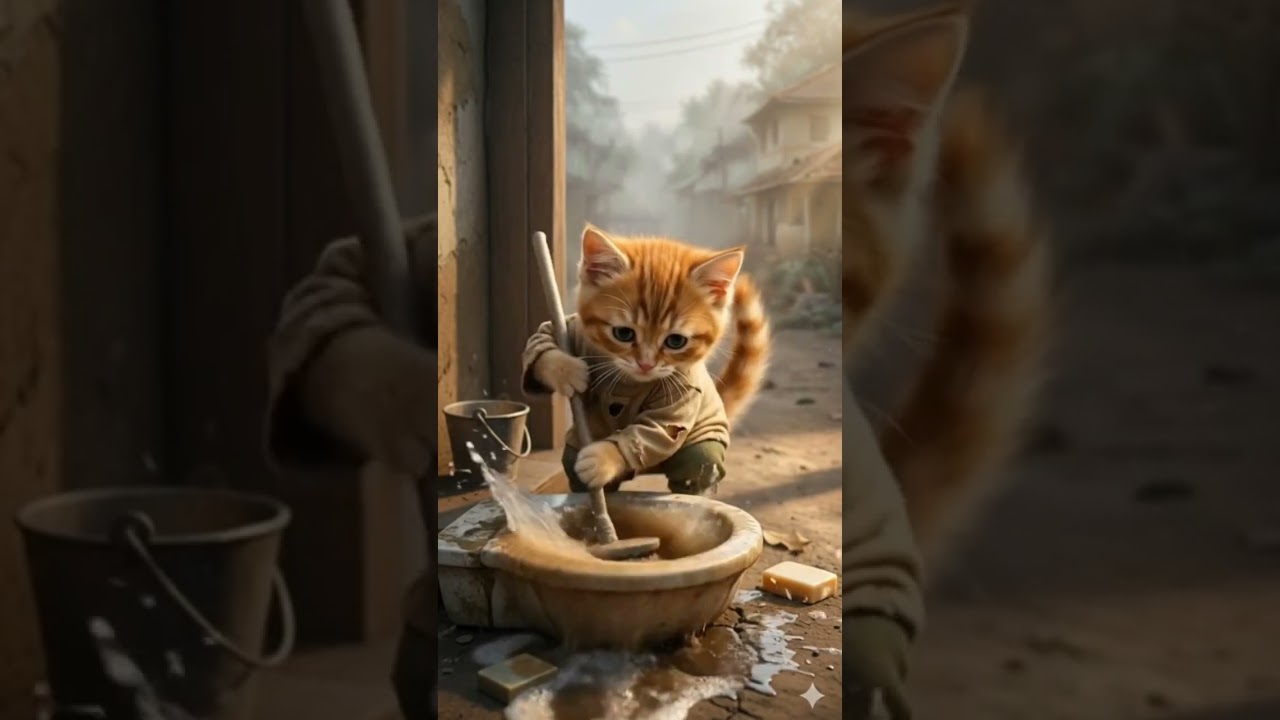 cat struggling life.. 