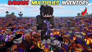Minecraft But Damage Multiplies Your Inventory 🔥