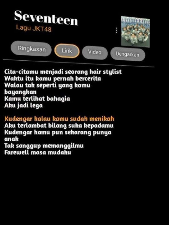Seventeen • JKT48 || Lirik lagu JKT48 #jkt48 #jkt48newera #seventeen #fyp #shorts #itsnovita