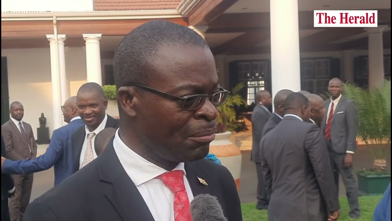 Professor Amon Murwira speaks after swearing-in.