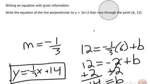 Writing equations of parallel and perpendicular lines (Part 2)