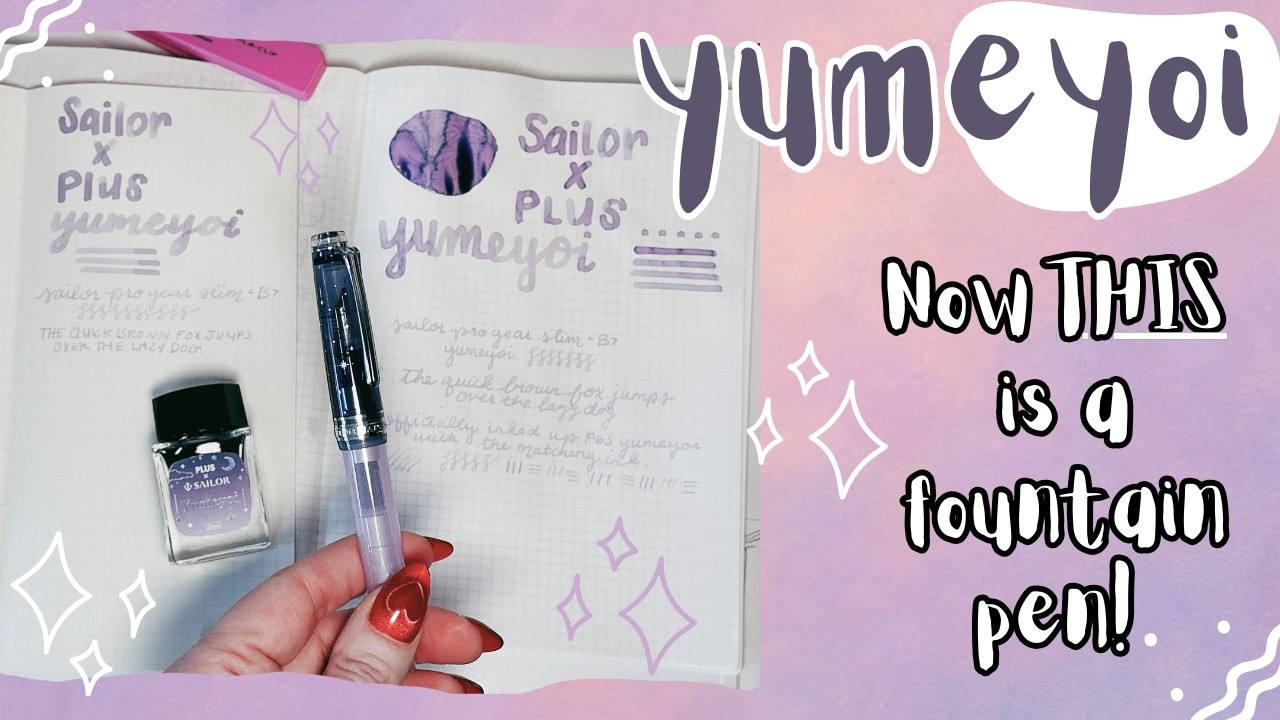 Back to My Sailor Comfort Zone! 😍 Sailor x PLUS Yumeyoi Pro Gear Slim Review + Writing Test 💜