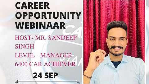 Career Opportunity webinaar  HOST - MR. SANDEEP CH...