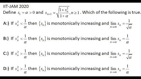 IIT-JAM 2020 Question No- 12 solution
