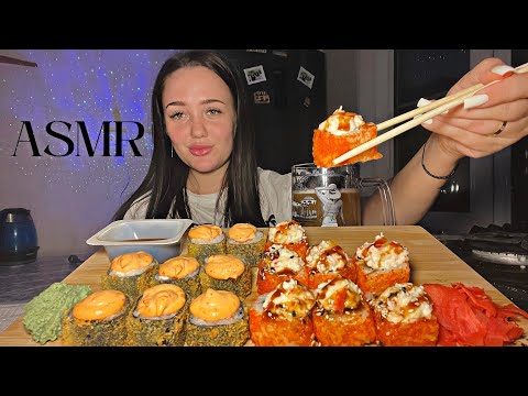 АСМР мукбанг роллы 🍣 / asmr ❣️