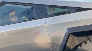 Driving Next Totesla Cyber Truck With Jay Leno And Elon Musk The Cybertruck Is Awesome