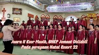Juara II Koor Musik BNKP Jemaat Dolidoli pada Perayaan Natal Resort 22