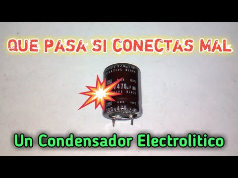 Video: Cómo Determinar La Polaridad De Un Condensador Electrolítico