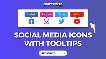 Social Media Icons with Tooltip using HTML & CSS