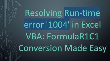 Resolving Run-time error 