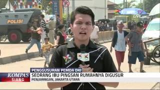 Penggusuran Dilakukan Dengan 10 Alat Berat