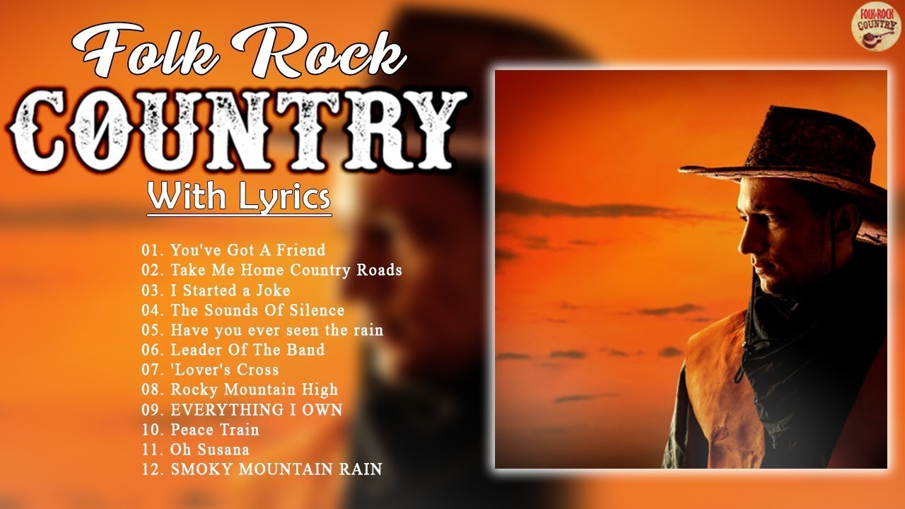 Top Hits Folk Rock Country Collection Folk Rock And Country Music