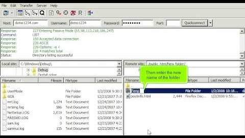 Managing Files in FileZilla