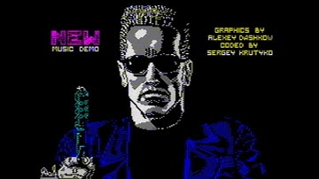 ZX Spectrum 128k: "New Music Demo 1" (RF artifact color recording) Demo (1993)