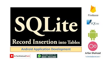 Android SQLite Record Insertion into tables by Arfan Shahzad