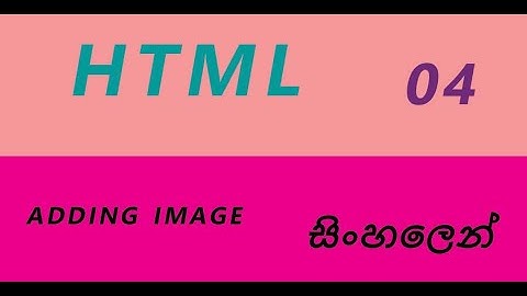 How To Insert Images Using HTML And CSS | Learn HTML And CSS | In Sinhala | HTML Tutorial 04 |