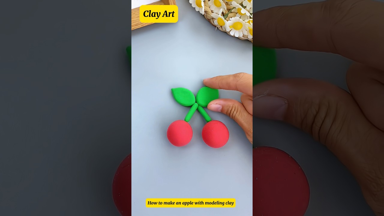 How to make an apple with modeling clay 