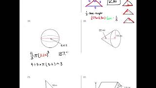 Circles and Volume Test Review 2026 Section 2