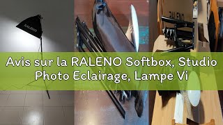 Avis sur la RALENO Softbox, Studio Photo Eclairage, Lampe Vidéo 40 x 40 cm avec Ampoule LED (50 W, 5