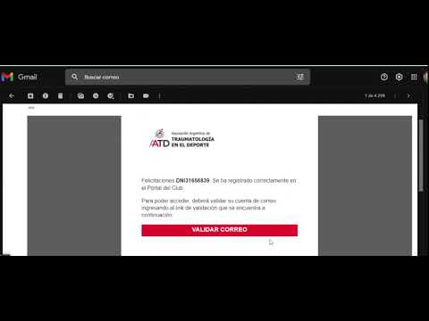 Portal Socios - Validación mail