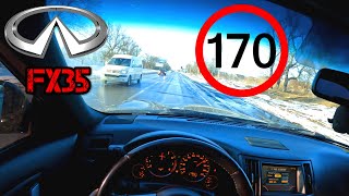 Infiniti FX35 Pov Driving bad asphalt + Acceleration 170 Kmh + Exhaust Sound