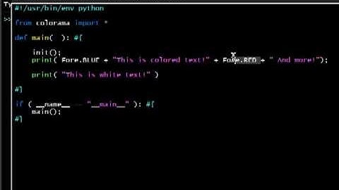 Python [colorama] 02 Foreground