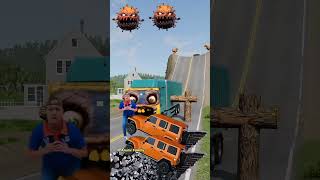 Massive Truck &amp; Car | Beamng Crash - A Visual Feast #shorts #beamng #vfx #beamngdrive
