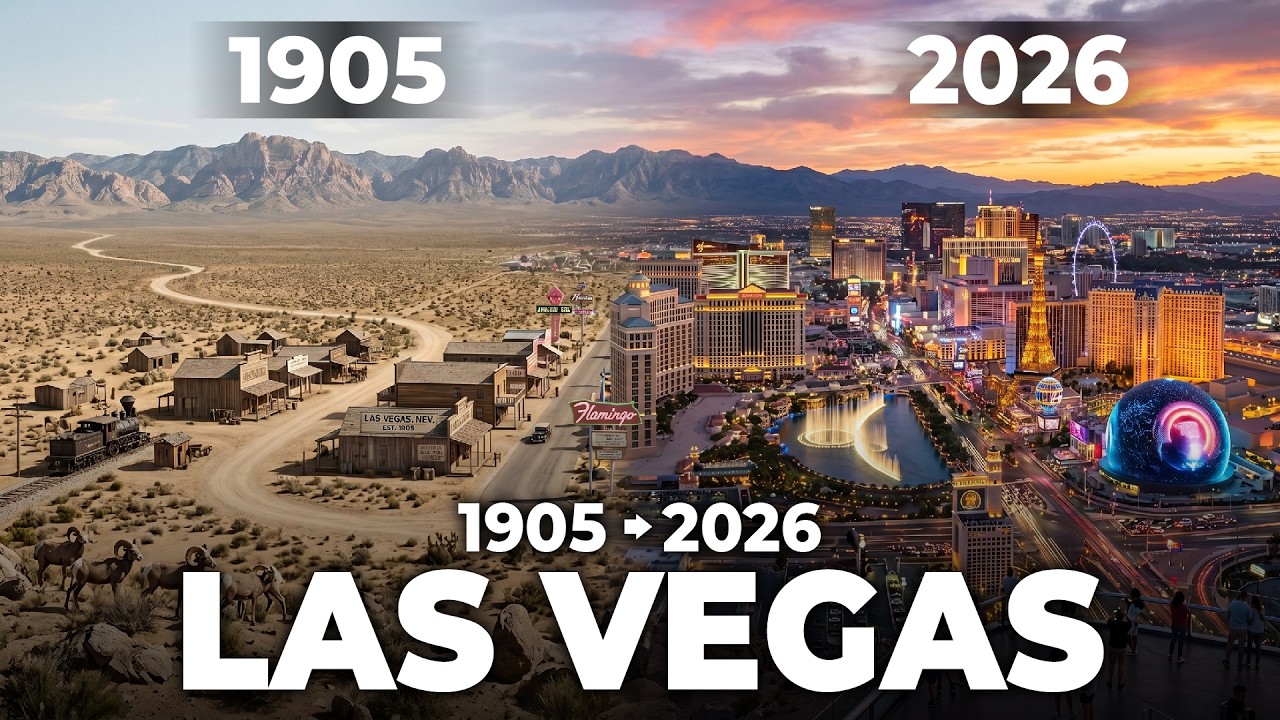 Evolution of Las Vegas: 1905 - 2026 (Fixed-Camera AI Timelapse)