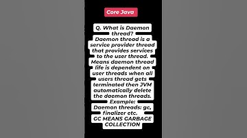 "Understanding Daemon Threads in Java | Service Provider Threads Explained | Core Java Tutorial"
